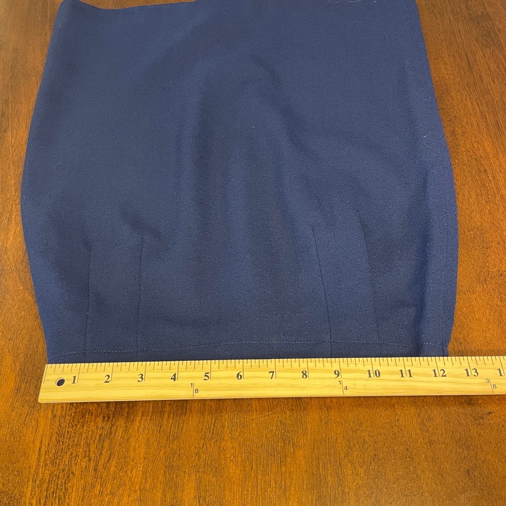Vintage Talbots Petite 4P Wool Wide Mock Neck Navy Suit 21” Skirt Like New 🇺🇸 - Picture 14 of 16